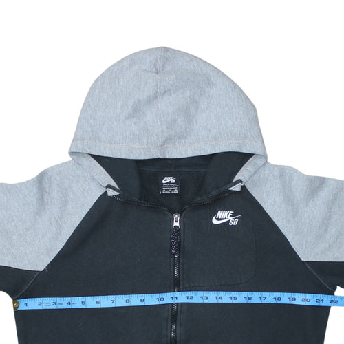 Nike SB Boys Black Grey Full Zip Hoodie Sweatshirt XL 13-15 Yrs
