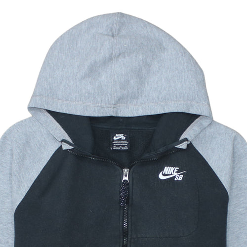 Nike SB Boys Black Grey Full Zip Hoodie Sweatshirt XL 13-15 Yrs
