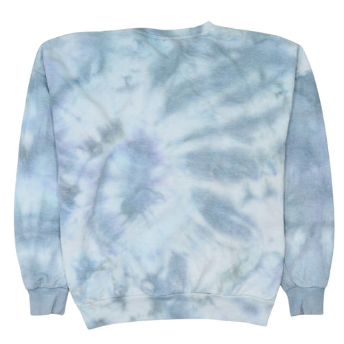 Disney Women Blue Tie-Dye Mickey Mouse Pullover Sweatshirt Size S