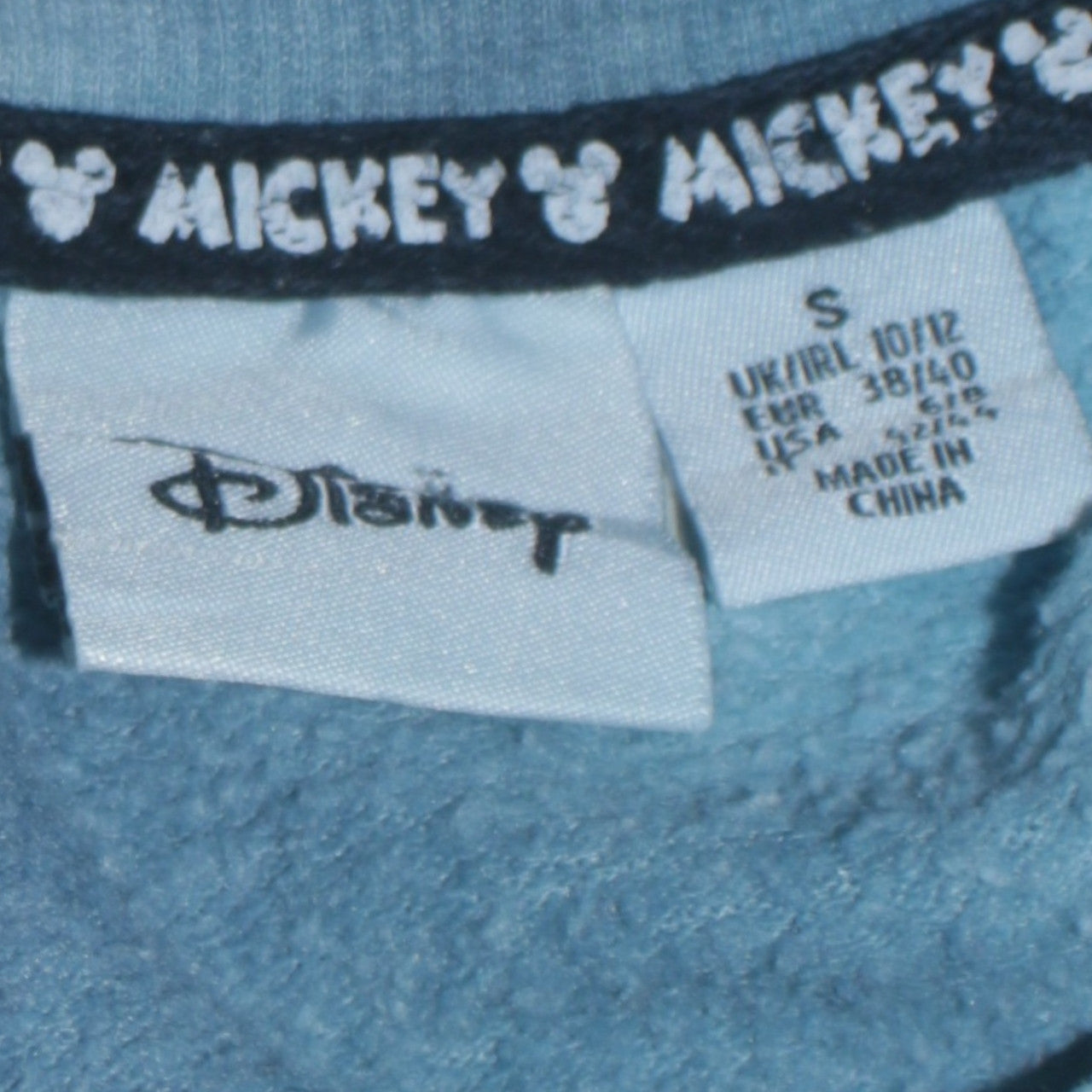 Disney Women Blue Tie-Dye Mickey Mouse Pullover Sweatshirt Size S