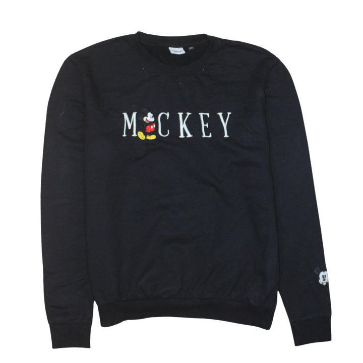Disney Women's Black Mickey Mouse Sweatshirt Size 12 L Cotton
