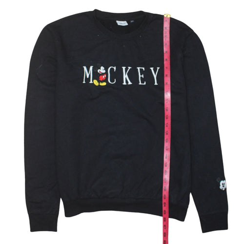 Disney Women's Black Mickey Mouse Sweatshirt Size 12 L Cotton