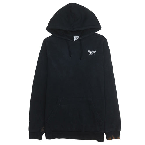 Reebok Men’s Black Pullover Hoodie Fleece Medium Regular Fit