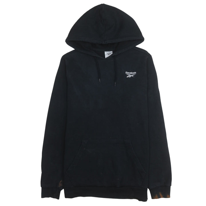 Reebok Men’s Black Pullover Hoodie Fleece Medium Regular Fit