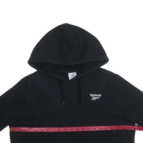 Reebok Men’s Black Pullover Hoodie Fleece Medium Regular Fit