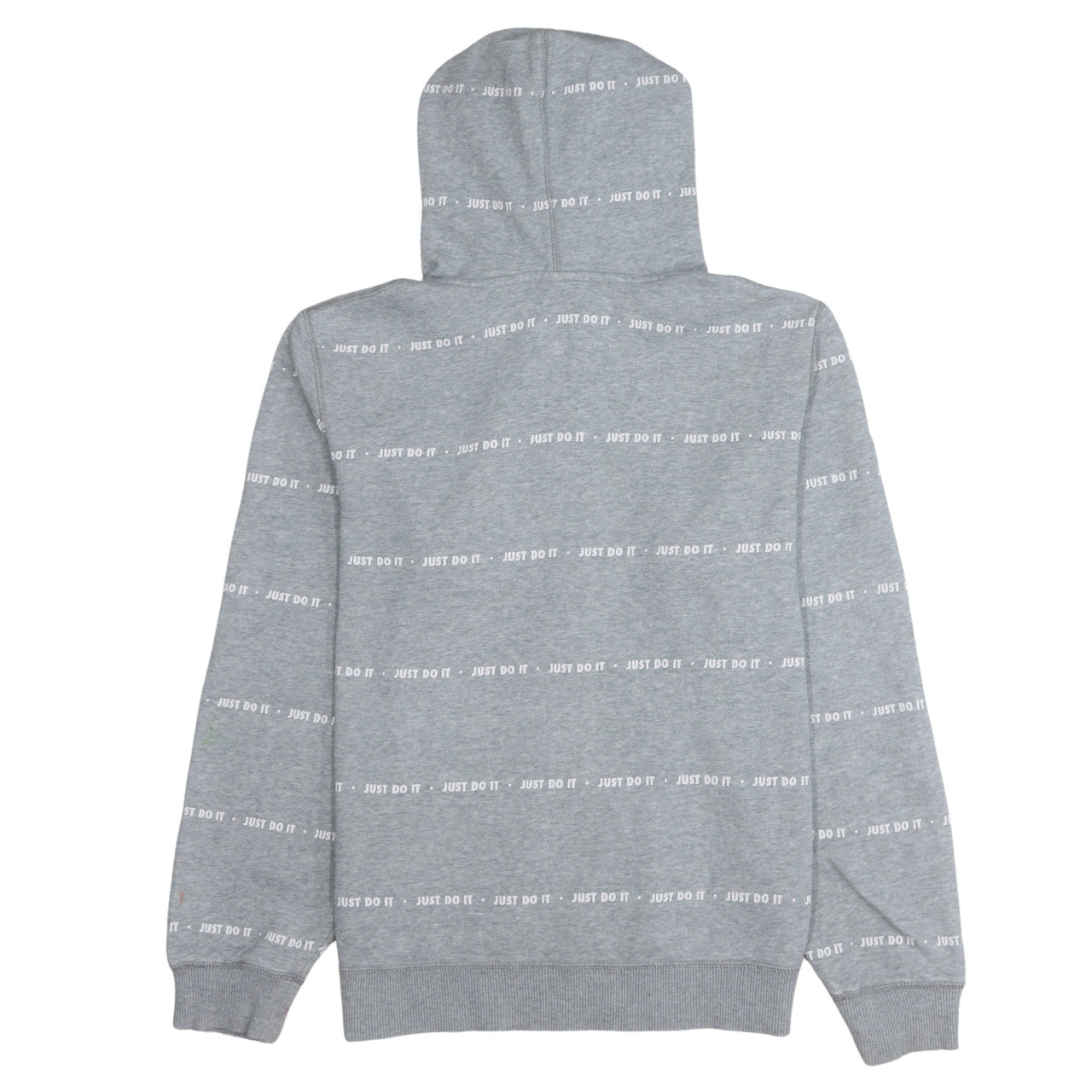 Nike Athletic Dept Women's Grey Full Zip Hoodie Size M Just Do It Print