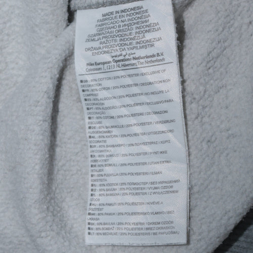 Nike Athletic Dept Women's Grey Full Zip Hoodie Size M Just Do It Print