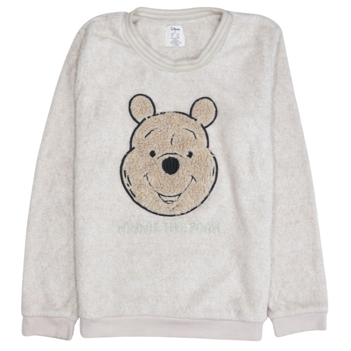 Disney Women Beige Fleece Winnie the Pooh Pyjama Top XS