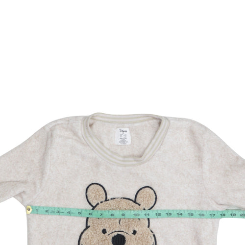 Disney Women Beige Fleece Winnie the Pooh Pyjama Top XS