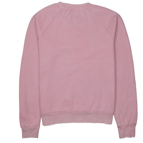 FILA Womens Pink Pullover Sweatshirt Size 8 Cotton Blend Logo Crew Neck