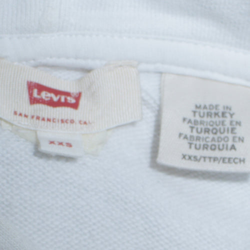 Levi's Men's White XS Pullover Hoodie Graphic Logo Sweatshirt