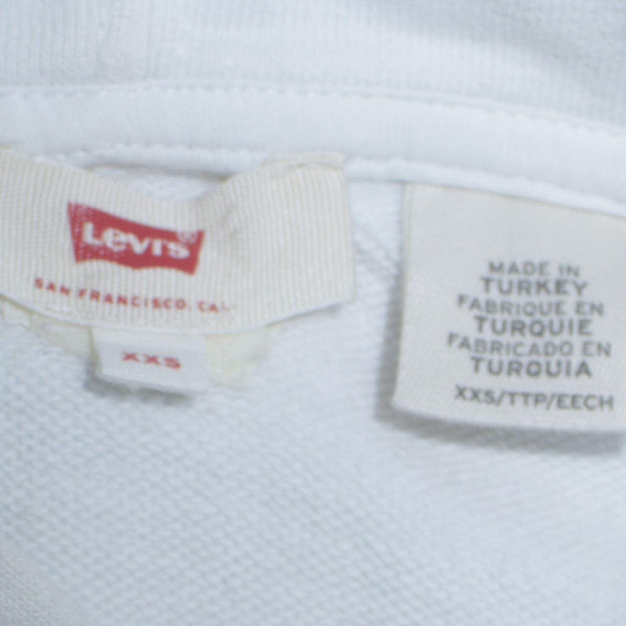 Levi's Men's White XS Pullover Hoodie Graphic Logo Sweatshirt