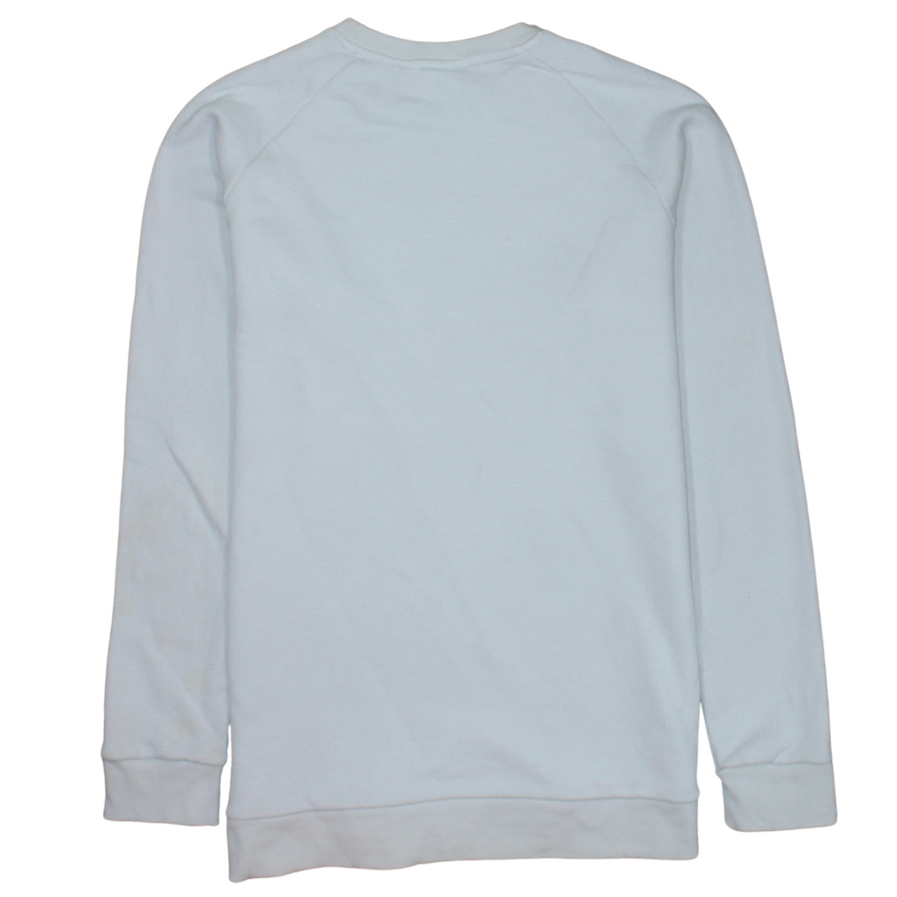 Adidas Men's White Crew Neck Logo Pullover Sweatshirt Size M