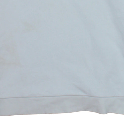 Adidas Men's White Crew Neck Logo Pullover Sweatshirt Size M
