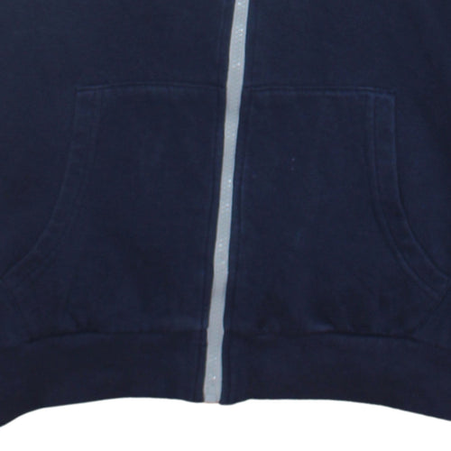 Fila Womens Grey Blue Full Zip Hoodie Size 16 Classic Logo Design