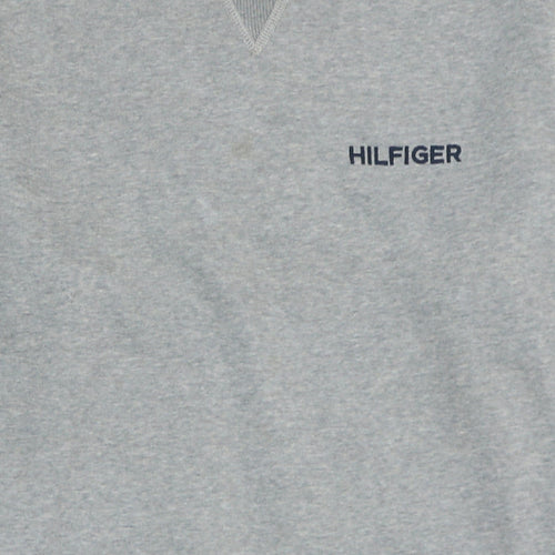Tommy Hilfiger Men's Grey Logo Crew Neck Sweatshirt Size L