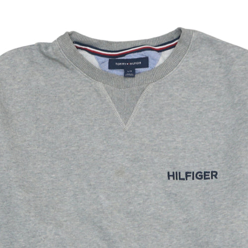 Tommy Hilfiger Men's Grey Logo Crew Neck Sweatshirt Size L