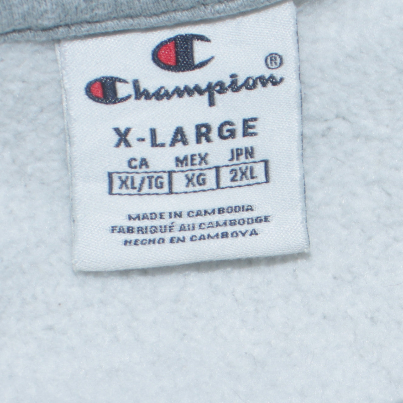 Champion Mens Grey XL Pullover Crew Neck Logo Sweatshirt