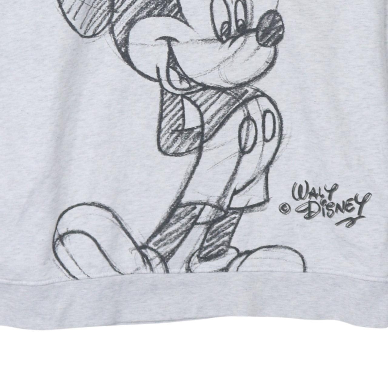 Disney Women Grey Mickey Mouse Pullover Hoodie 2XL Relaxed Fit