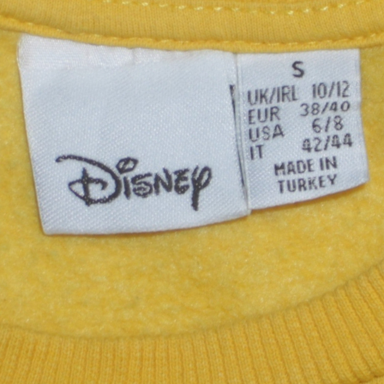 Disney Winnie the Pooh Yellow Sweatshirt Women S 10/12 Crew Neck
