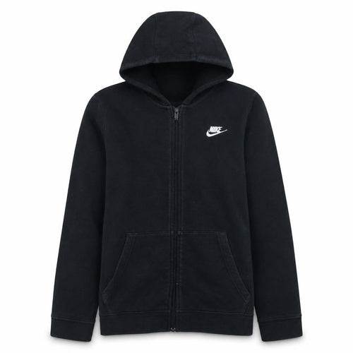 Nike Boys Black Full Zip Hoodie XL 158-170cm Fleece Sweatshirt