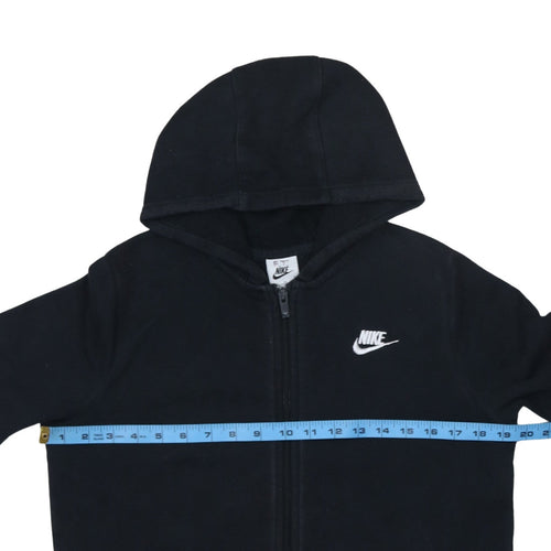 Nike Boys Black Full Zip Hoodie XL 158-170cm Fleece Sweatshirt
