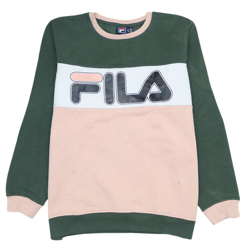 Fila Unisex Kids Multicoloured Pullover Sweatshirt Size 176cm Logo Crew Neck