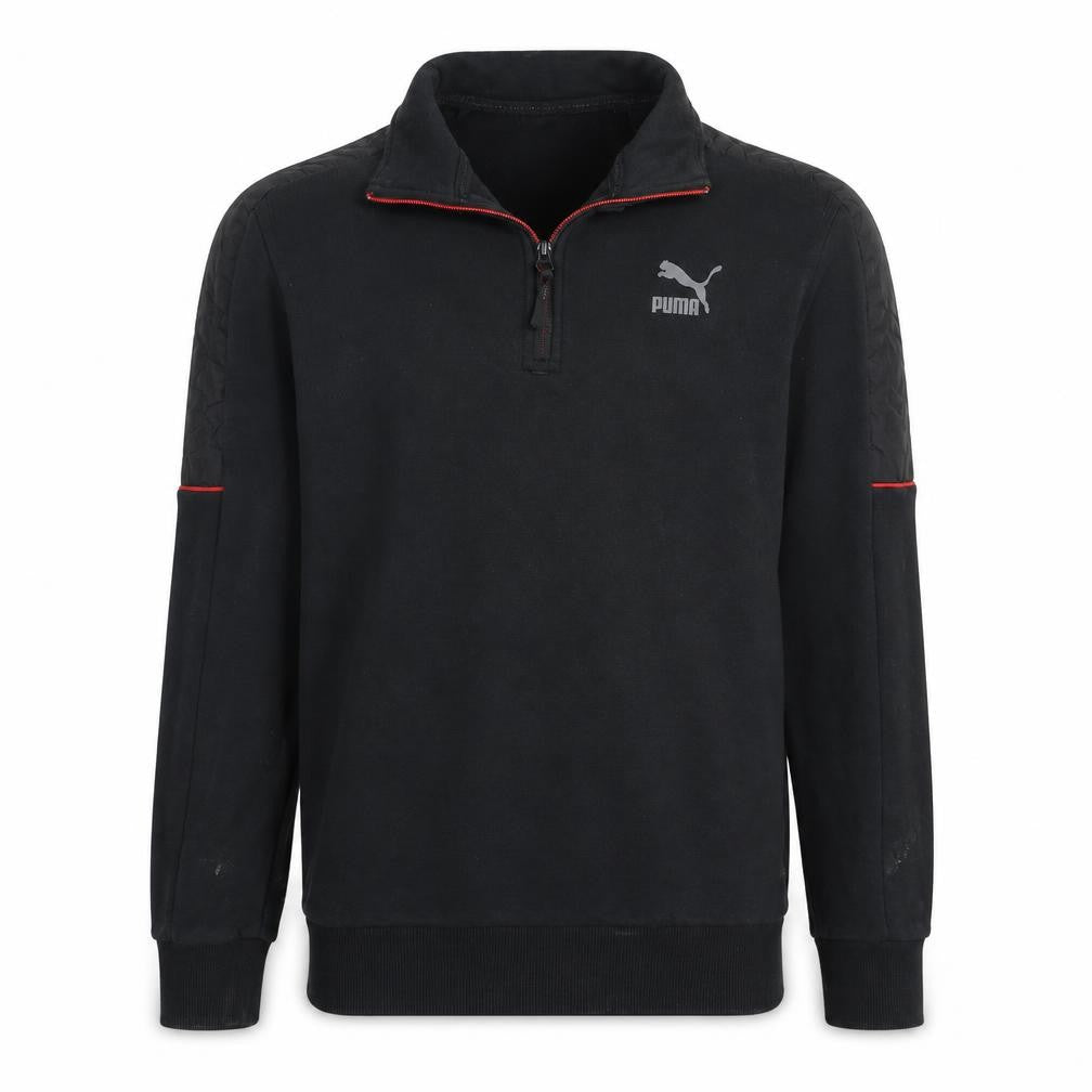 Puma Men's Black 1/4 Zip Sports Sweatshirt Size S