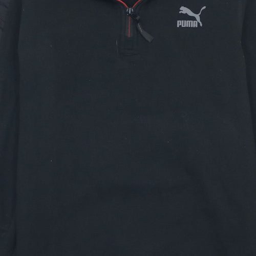 Puma Men's Black 1/4 Zip Sports Sweatshirt Size S