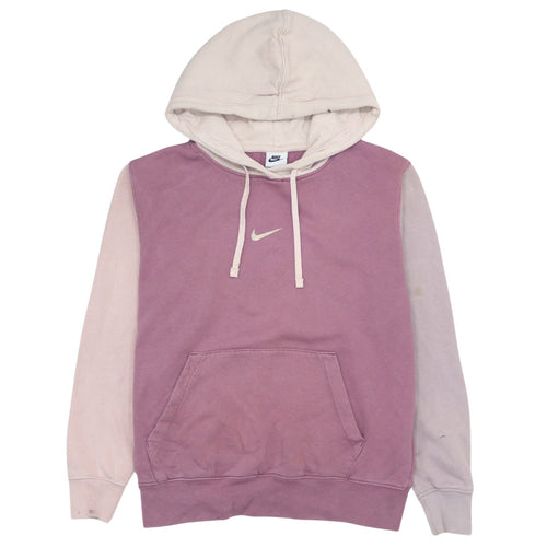 Nike Women’s Pink Colourblock Pullover Hoodie Size S