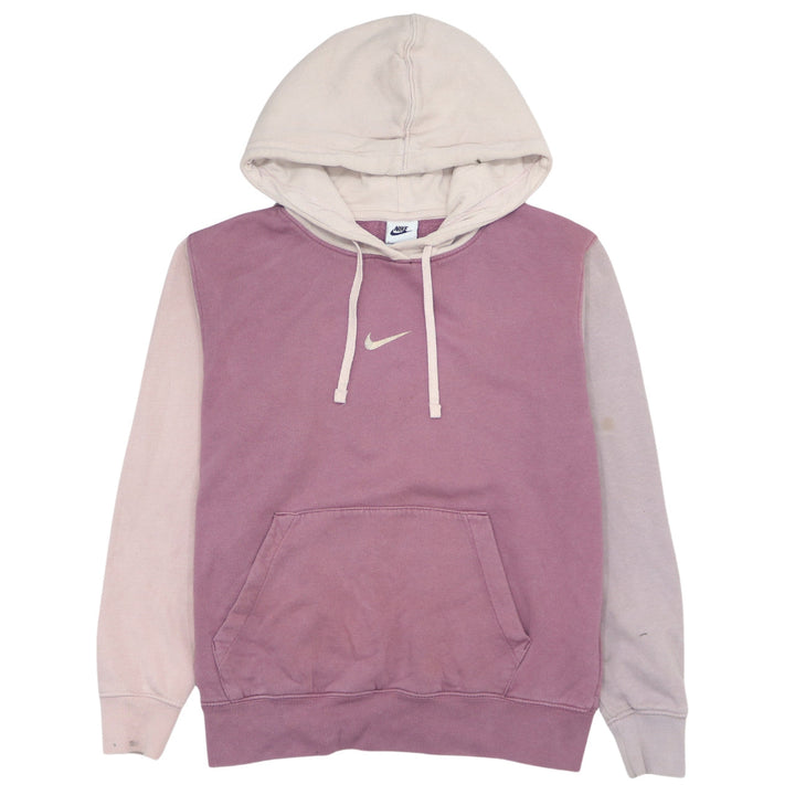 Nike Women’s Pink Colourblock Pullover Hoodie Size S