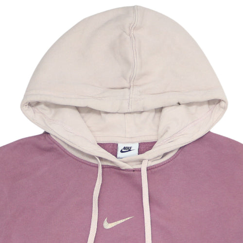 Nike Women’s Pink Colourblock Pullover Hoodie Size S