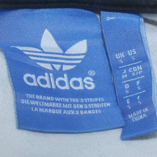 Adidas Men's White & Navy Crew Neck Sweatshirt Size S
