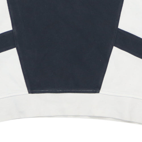 Adidas Men's White & Navy Crew Neck Sweatshirt Size S