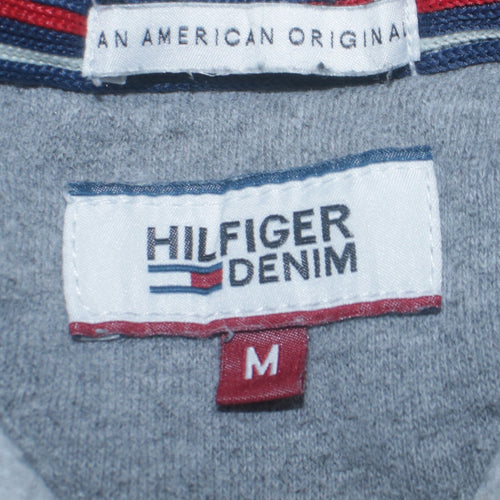 Hilfiger Denim Men's Grey Medium Crew Neck Graphic Sweatshirt