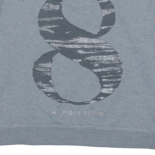 Hilfiger Denim Men's Grey Medium Crew Neck Graphic Sweatshirt