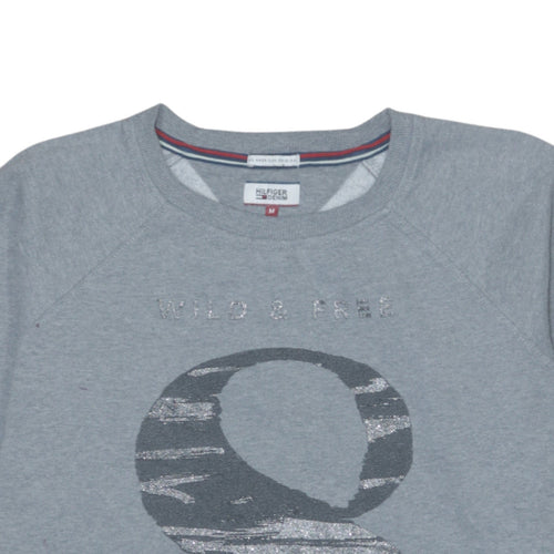 Hilfiger Denim Men's Grey Medium Crew Neck Graphic Sweatshirt