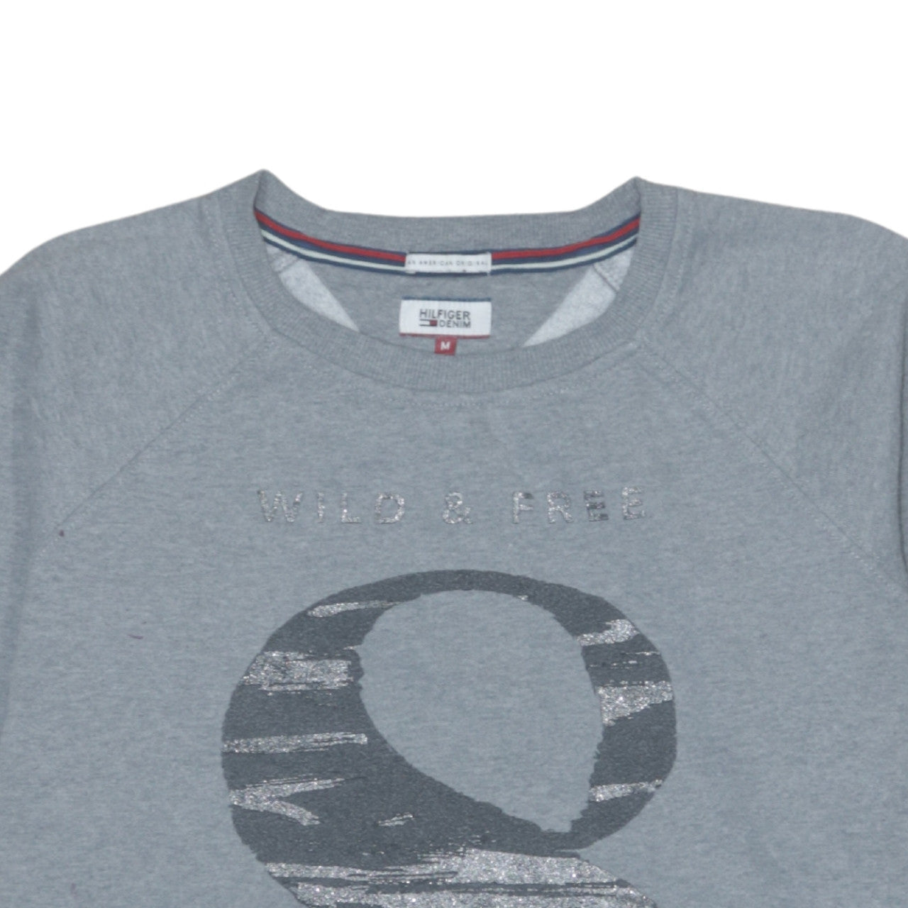 Hilfiger Denim Men's Grey Medium Crew Neck Graphic Sweatshirt