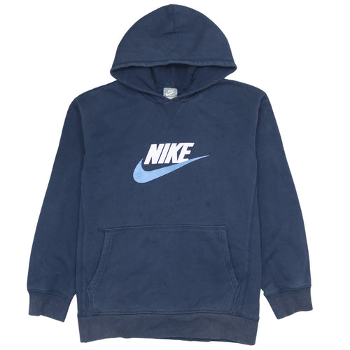 Nike Boys Blue XL Pullover Hoodie with Logo Print