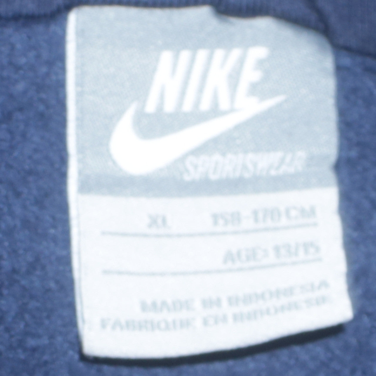 Nike Boys Blue XL Pullover Hoodie with Logo Print