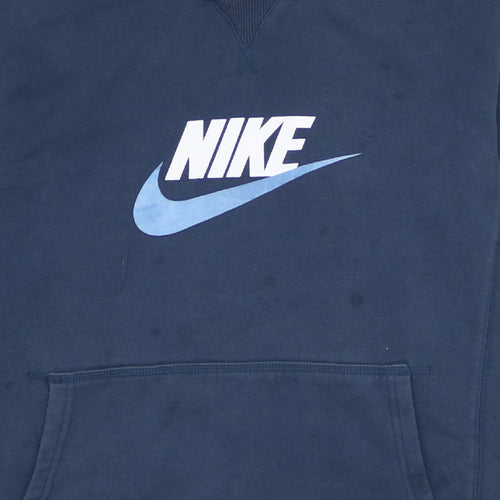 Nike Boys Blue XL Pullover Hoodie with Logo Print