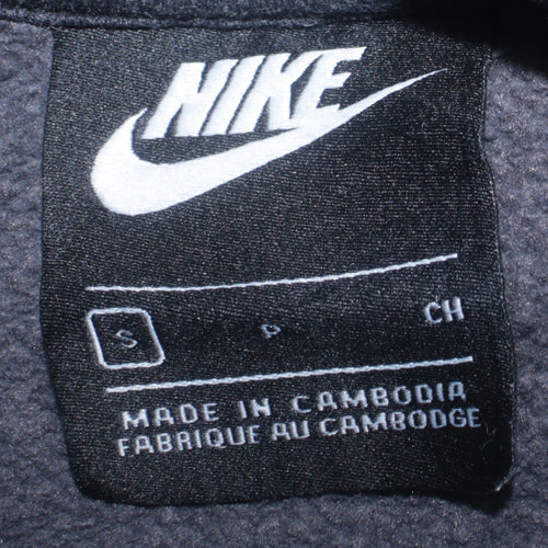 Nike Men's Grey Pullover Hoodie Small Fleece Logo Sportswear