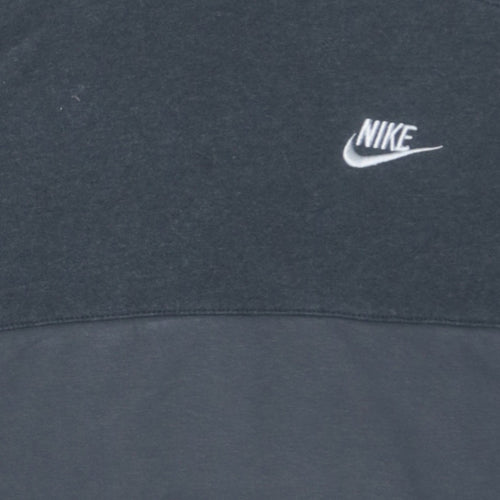 Nike Men's Grey Pullover Hoodie Small Fleece Logo Sportswear