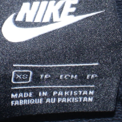 Nike Men's Black XS Pullover Hoodie with Logo and Kangaroo Pocket