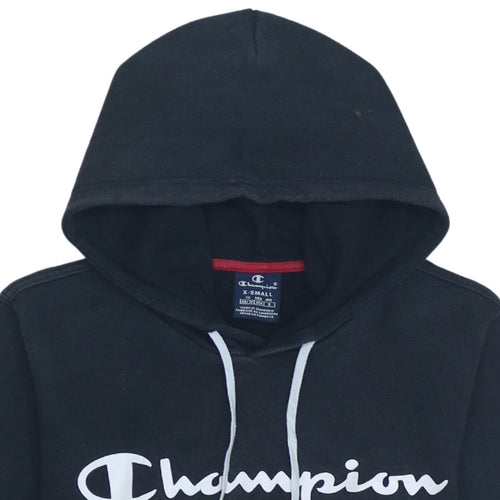 Champion Womens Black XS Pullover Logo Hoodie
