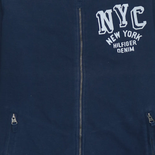 Hilfiger Denim Men's Blue Full Zip NYC Sweatshirt Size L