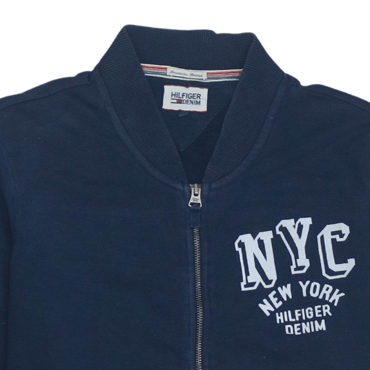 Hilfiger Denim Men's Blue Full Zip NYC Sweatshirt Size L