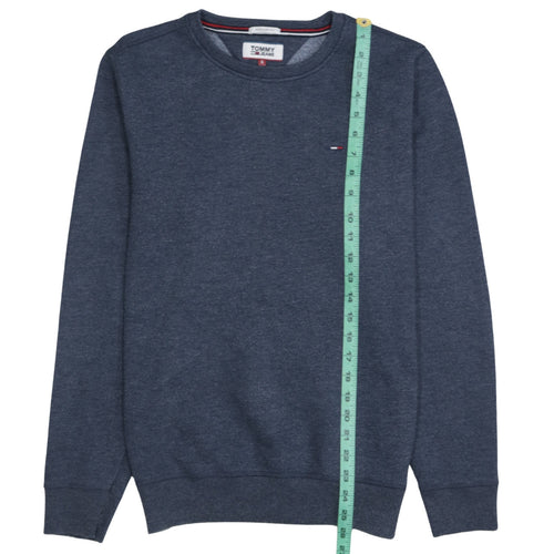 Tommy Jeans Men's Blue Regular Fit Crew Neck Sweatshirt Size S