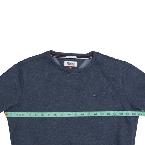 Tommy Jeans Men's Blue Regular Fit Crew Neck Sweatshirt Size S