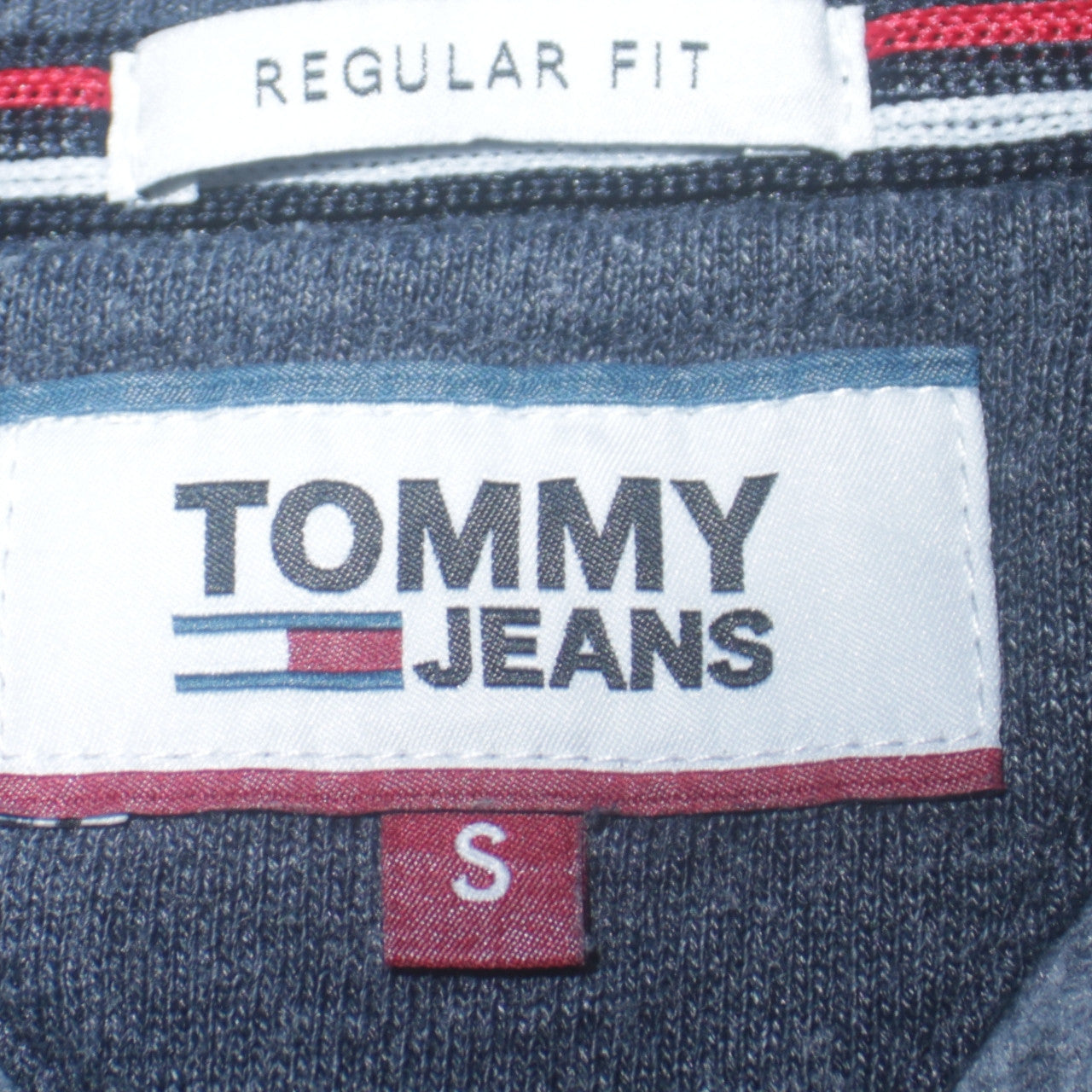 Tommy Jeans Men's Blue Regular Fit Crew Neck Sweatshirt Size S